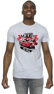 Disney Heren Cars Bliksem McQueen Collage T-shirt (Sportgrijs) Lichtgrijs