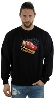 Disney Heren Cars Bliksem McQueen Sweatshirt (Zwart) - maat XL