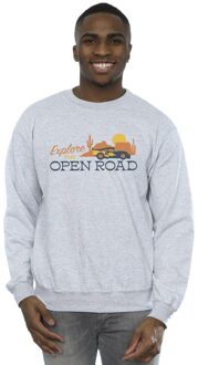 Disney Heren Cars Explore The Open Road Sweatshirt (Sportgrijs) Lichtgrijs
