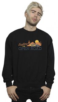 Disney Heren Cars Explore The Open Road Sweatshirt (Zwart) - maat S