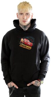 Disney Heren Cars Lightning McQueen Hoodie (Zwart) - 2XL