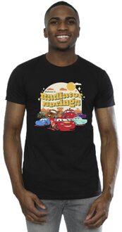 Disney Heren Cars Radiator Springs Groep T-Shirt (Zwart) - maat 2XL