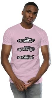 Disney Heren Cars Tekst Racers T-Shirt (Baby Roze) - S