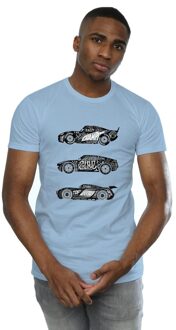 Disney Heren Cars Tekst Racers T-Shirt (Babyblauw) - maat S Lichtblauw