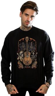 Disney Heren Coco Guitar Katoenen Sweatshirt (Zwart) - M