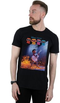 Disney Heren Coco Miguel Gitaarspel T-shirt (Zwart)