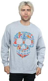 Disney Heren Coco Schedelpatroon Sweatshirt (Sportgrijs) Lichtgrijs - 3XL