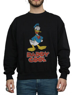 Disney heren daddy cool donald duck sweatshirt Zwart - XL