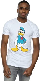 Disney Heren Donald Duck Boos T-Shirt (Wit) - 2XL