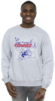 Disney Heren Donald Duck Comics Sweatshirt (Sportgrijs) Lichtgrijs - 2XL