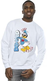 Disney Heren Donald Duck Cool Sweatshirt (Wit) - maat
