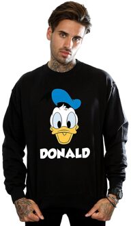 Disney Heren Donald Duck Gezicht Sweatshirt (Zwart) - XL