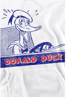 Disney Heren donald duck retro rijdende hoodie - maat M Wit
