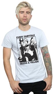 Disney Heren Elk sprookje heeft een schurk nodig Katoenen T-shirt (Sportgrijs) - maat 3XL Lichtgrijs