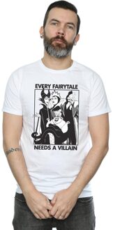 Disney Heren Elk sprookje heeft een schurk nodig Katoenen T-shirt (Wit) - L
