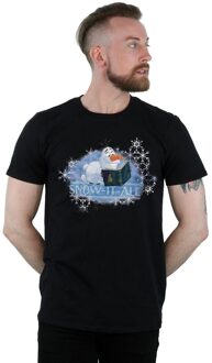 Disney Heren Frozen 2 Olaf Snow It All T-Shirt (Zwart)