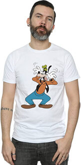 Disney Heren Gek Goofy Katoenen T-Shirt (Wit) - maat 3XL