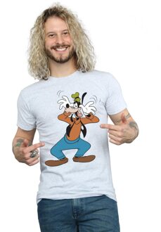 Disney Heren Gek Goofy T-Shirt (Sportgrijs) Lichtgrijs