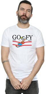 Disney Heren Goofy By Nature T-Shirt (Wit) - XL
