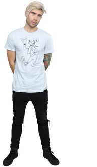 Disney Heren Goofy Klassiek Honkbal T-shirt (Sportgrijs) Lichtgrijs - XL