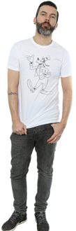 Disney Heren Goofy Klassiek Honkbal T-shirt (Wit) - maat XL