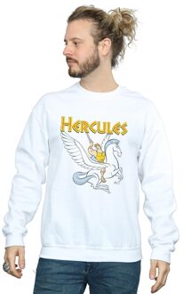 Disney Heren Hercules met Pegasus Sweatshirt (Wit) - maat S