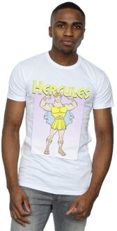 Disney Heren Hercules Spieren T-Shirt (Wit)