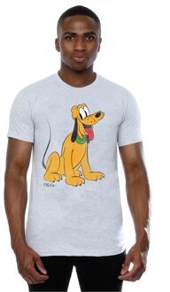 Disney Heren Klassiek Pluto Katoen T-Shirt (Heide Grijs) - maat L