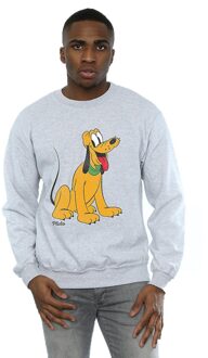 Disney Heren Klassiek Pluto Sweatshirt (Sportgrijs) Lichtgrijs - 2XL