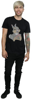 Disney heren klassiek thumper katoen t-shirt Zwart - M