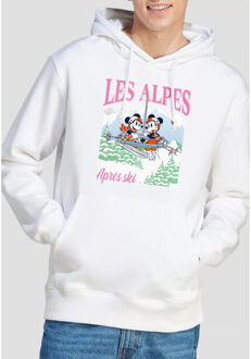 Disney Heren les alpes mickey mouse hoodie Wit - XL