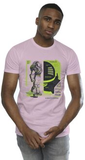 Disney Heren Lightyear Buzz Tech Panel T-Shirt (Baby Roze)