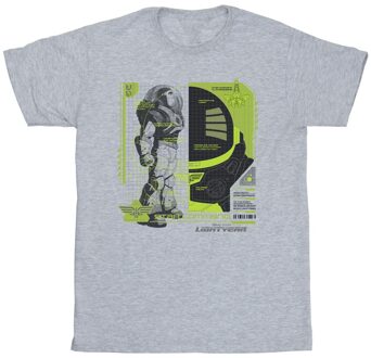 Disney Heren Lightyear Buzz Tech Panel T-Shirt (Sportgrijs) - maat 5XL Lichtgrijs