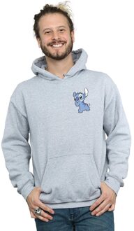 Disney Heren Lilo And Stitch Achterzijde Borst Print Hoodie (Sportgrijs) Lichtgrijs