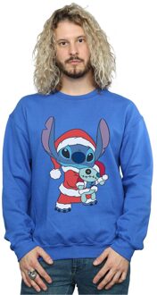 Disney Heren Lilo en Stitch Kerst Sweatshirt (Koningsblauw) - 3XL