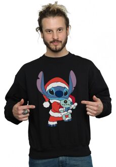Disney Heren Lilo en Stitch Kerst Sweatshirt (Zwart)