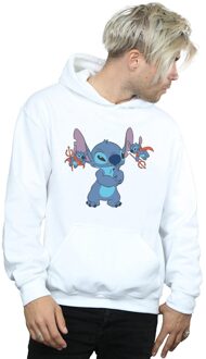 Disney Heren Lilo en Stitch Kleine Duivels Hoodie (Wit) - maat 2XL