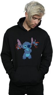 Disney Heren Lilo en Stitch Kleine Duivels Hoodie (Zwart)