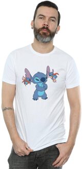 Disney Heren Lilo en Stitch Kleine Duivels T-shirt (Wit) - maat L