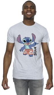 Disney Heren Lilo & Stitch Bermuda Shorts T-shirt (Sportgrijs) - maat S Lichtgrijs
