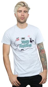 Disney Heren Mary Poppins Logo T-Shirt (Sportgrijs) - maat Lichtgrijs