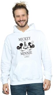 Disney Heren Mickey en Minnie Mouse Mousecrush Mondays Hoodie (Wit) - S
