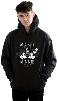 Disney Heren Mickey en Minnie Mouse Mousecrush Mondays Hoodie (Zwart) - 3XL