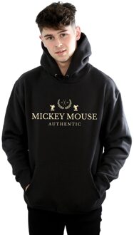 Disney Heren Mickey Mouse Authentic Hoodie (Zwart) - maat 2XL