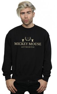 Disney Heren Mickey Mouse Authentic Sweatshirt (Zwart) - L