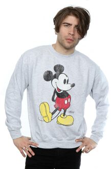 Disney Heren Mickey Mouse Classic Kick Sweatshirt (Heide Grijs)