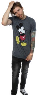 Disney Heren Mickey Mouse Classic Kick T-Shirt (Donkere Heide) Donkergrijs - L