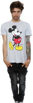 Disney Heren Mickey Mouse Classic Kick T-Shirt (Heide Grijs) - maat M