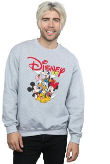 Disney Heren Mickey Mouse Crew Sweatshirt (Sportgrijs) Lichtgrijs