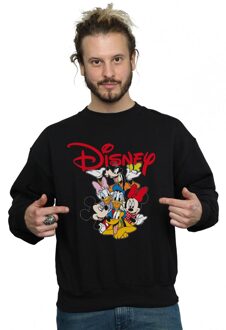 Disney Heren Mickey Mouse Crew Sweatshirt (Zwart) - 3XL